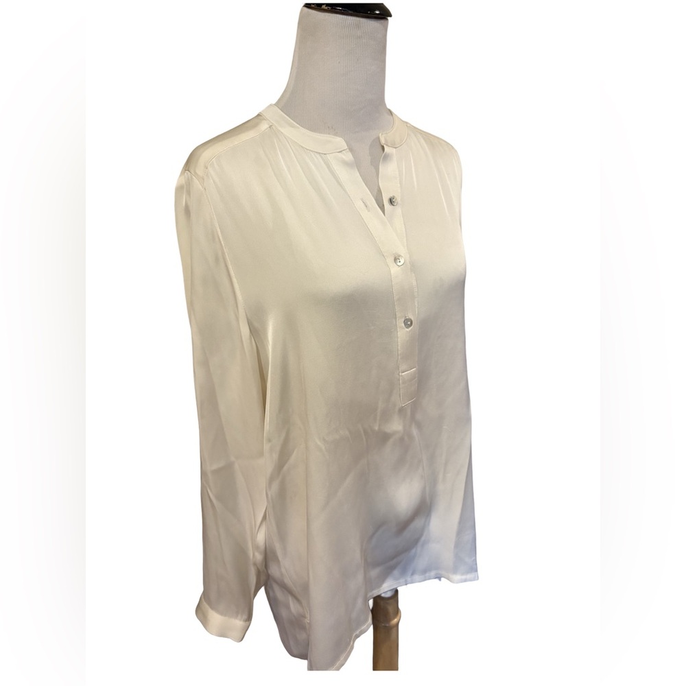 Elegant Women's White Blouse — Size L - Picture 2 of 5